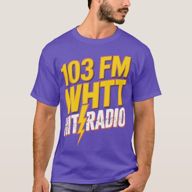 WHTT Retro 1980s Boston Radio Station T-Shirt (Front)