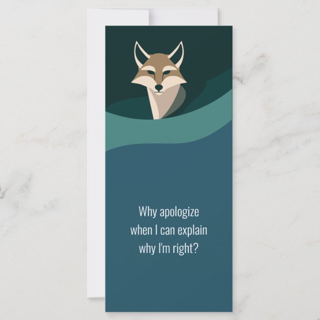 “Why apologise” Bookmark – J to G (Front)