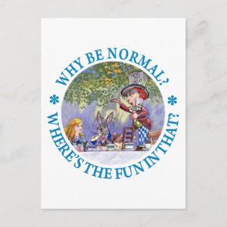 WHY BE NORMAL? POSTCARD