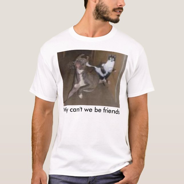 Why can't we be friends T-Shirt (Front)