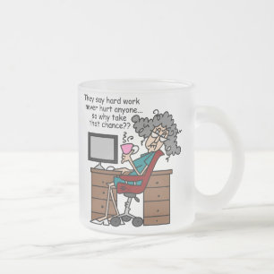 Why Chance Hard Work Humour Frosted Glass Coffee Mug