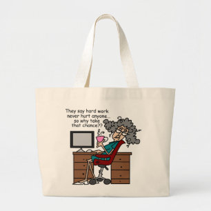 Why Chance Hard Work Humour Large Tote Bag