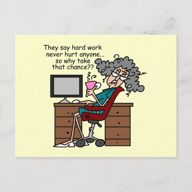 Why Chance Hard Work Humour Postcard (Front)