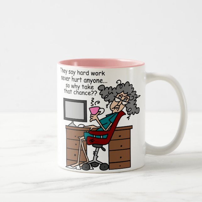 Why Chance Hard Work Humour Two-Tone Coffee Mug (Right)