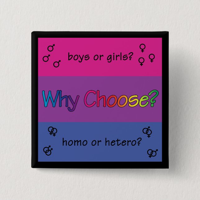 Why Choose? 15 Cm Square Badge (Front)