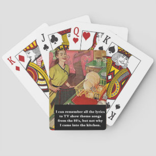 Why Did I Come Into The Kitchen Vintage Funny Playing Cards