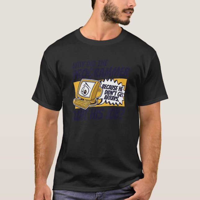 Why Did Programmer Quit Job Coder Software Develop T-Shirt (Front)