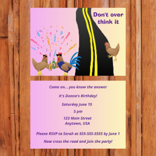 “Why Did the Chicken Cross the Road?” Invitation