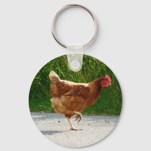 Why did the Chicken Cross the Road? Key Ring