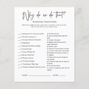 Why Do We Do That   Bridal Shower Game