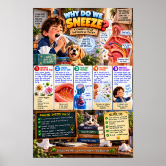 Why Do We Sneeze Infographic Poster