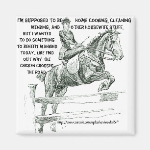 "Why does the chicken cross the road" Magnet