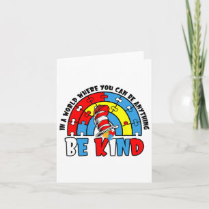 Why Fit In Doctor Teacher Cat In Hat Cool Autism A Card