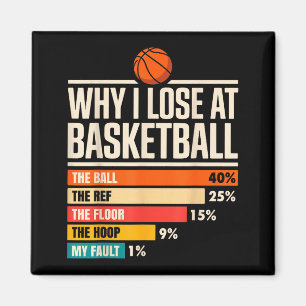 Why I Always Miss Funny Chart Basketball Hoop  Magnet