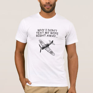Why I don't Text, Pilot humour,Aviation,Funny Men' T-Shirt