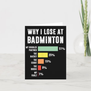 Why I Lose At Badminton  Card