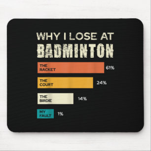 Why I Lose At Badminton The Racket Court Mouse Pad
