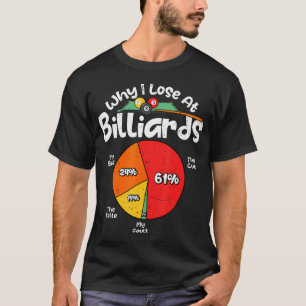 Why I Lose At Billiards Pool Player Sport Snooker T-Shirt