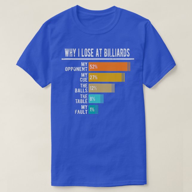 Why I Lose At Billiards  T-Shirt (Design Front)
