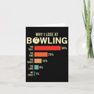 Why I Lose At Bowling Funny Bowler  Card