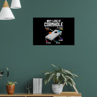 Why I Lose at Cornhole Humour Toss Like a Boss Poster
