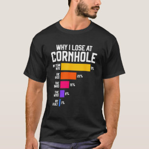 Why I Lose At Cornhole Humour Toss Like A Boss  T-Shirt