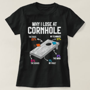 Why I Lose at Cornhole Humour Toss Like a Boss T-Shirt
