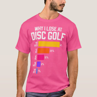 Why I Lose At Disc Golf Funny Frisbee Excuses T-Shirt