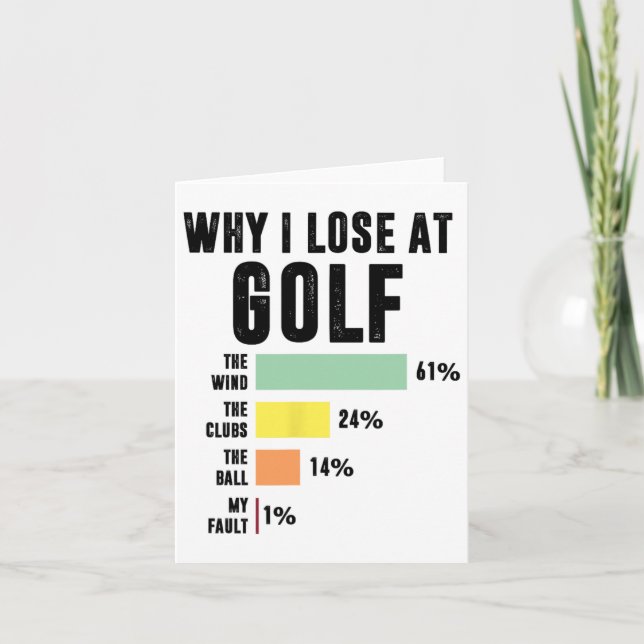 Why I Lose At Golf  Card (Front)
