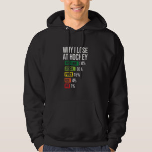 Why I Lose At Hockey Funny Hockey Player Saying Ho Hoodie