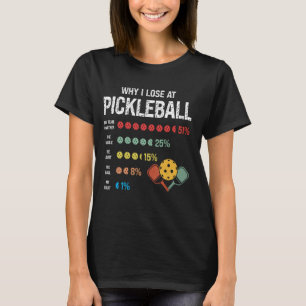 Why I Lose at Pickleball Humour Funny Pickleball M T-Shirt