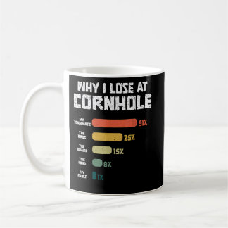 Why I Lose Cornhole Retro Toss Coffee Mug