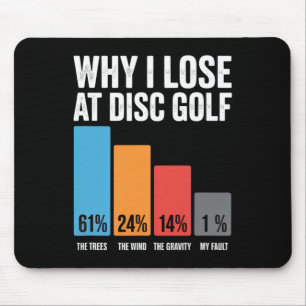 Why I Lose Funny Frisbee Memes Disc Golf  Mouse Pad