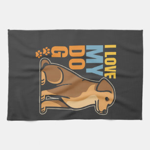 Why I Love My Dog � Heartwarming Design Celebrati Tea Towel