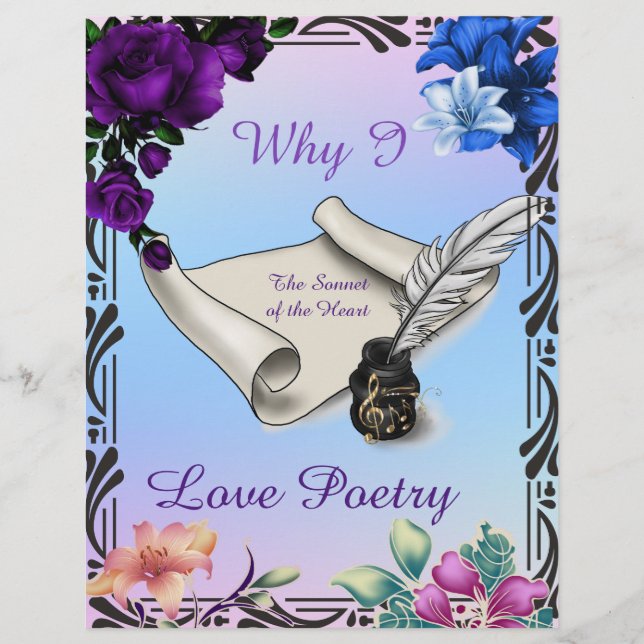 why I Love Poetry Writings Personalised Paper (Front)