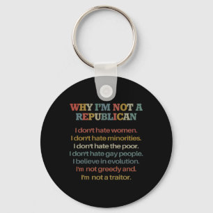 Why I'm Not A Republican I Don't Hate Women Don't Key Ring