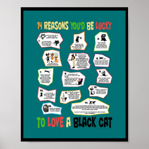 Why it's Lucky to Love a Black Cat Poster