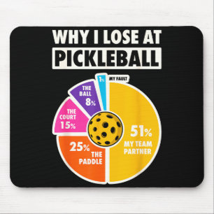 Why lose at pickleball funny paddleball players me mouse pad