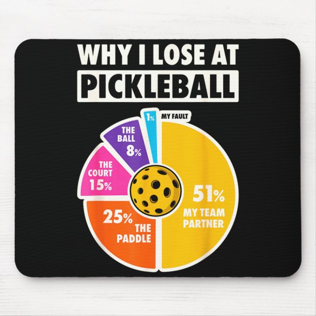 Why lose at pickleball funny paddleball players me mouse pad (Front)