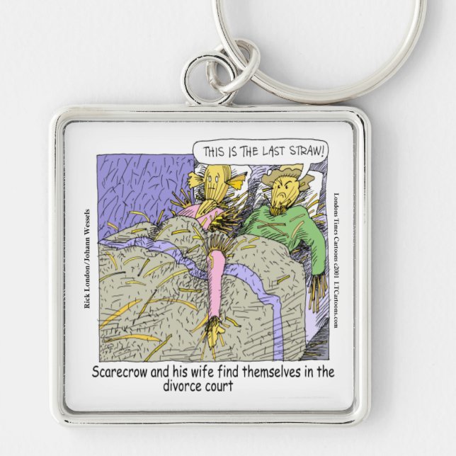 Why Scarecrows Divorce Funny Key Ring (Front)