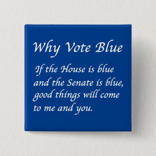 Why Vote Blue in 2022 Button