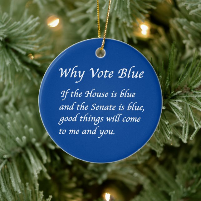Why Vote Blue in 2022 Ceramic Ornament (Tree)
