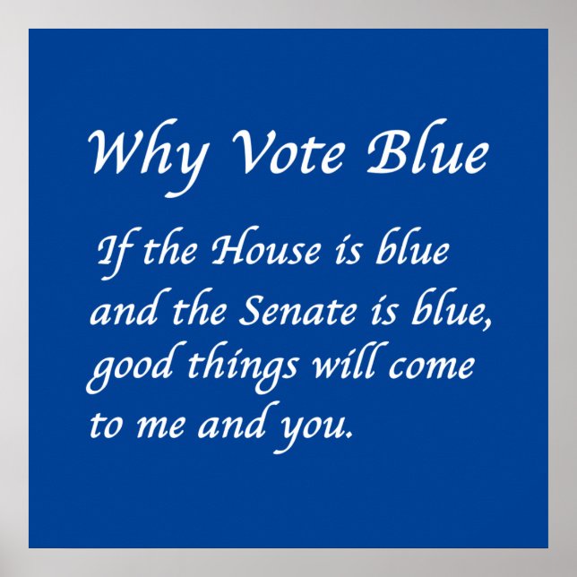 Why Vote Blue in 2022 Poster (Front)