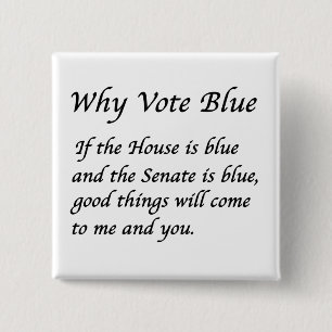 Why Vote Blue in 2024 15 Cm Square Badge