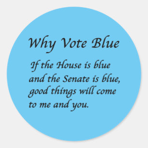 Why Vote Blue in 2026 Classic Round Sticker