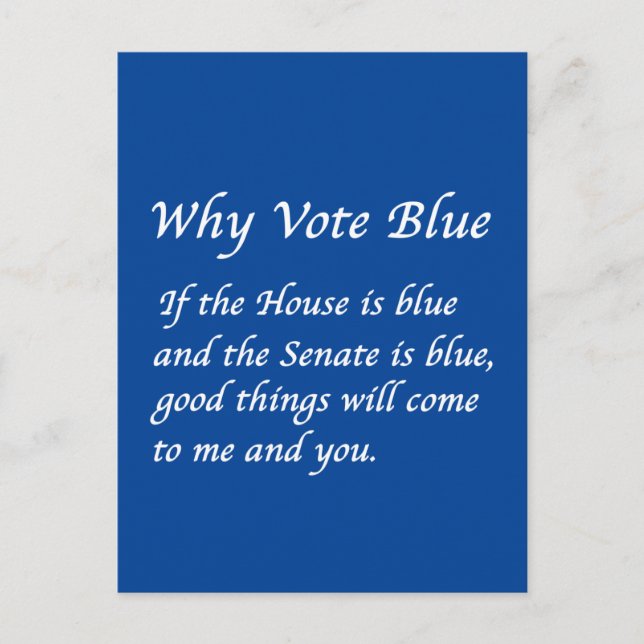 Why Vote Blue in 2026 Postcard (Front)