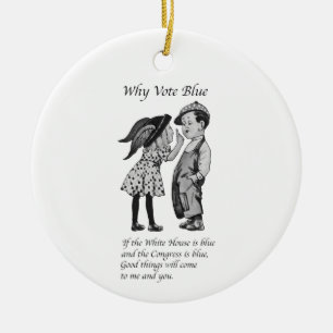 Why Vote Totally Blue in 2028 Ceramic Tree Decoration