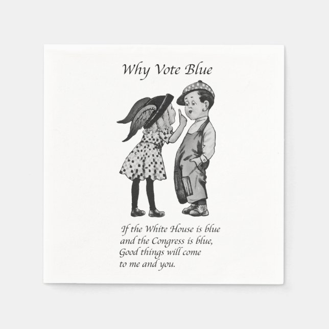 Why Vote Totally Blue in 2028 Napkin (Front)