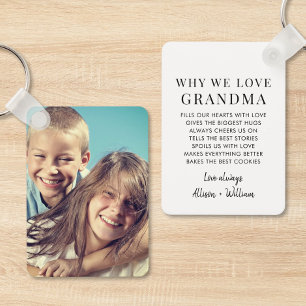 Why We Love Grandma Photo Key Ring