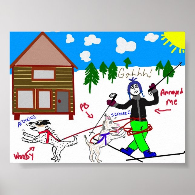 Why we LOVE skijoring! Poster (Front)